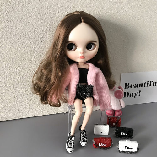 小布blythe娃娃配件 包包 azone ob24 ob27 怪高 licca pp fr娃包