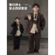 儿童装 2026新款 春秋款 黑色西服衬衫 品牌专柜男童西装 大童春装 套装