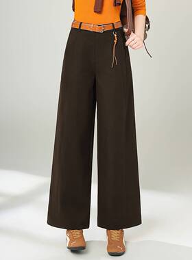 品牌专柜韩版优雅气质垂顺有型阔腿裤2026春季新款时髦洋气高腰显