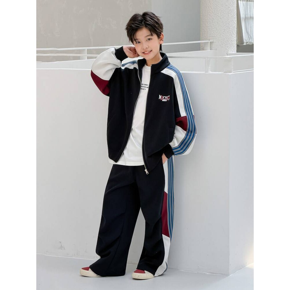 品牌专柜男童春季潮牌卫衣套装2026新款儿童运动中大童衣服男孩帅