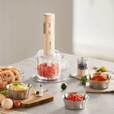 官方正品小熊绞肉机QSJ-E70C1家用电动搅拌机多功能备餐佐料机研