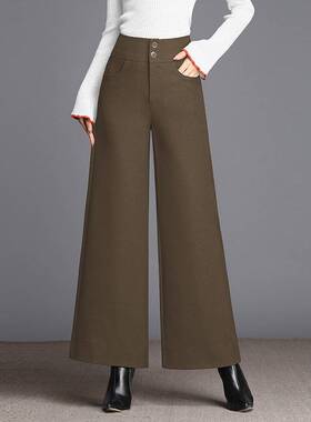 品牌专柜垂感宽松显瘦西装裤纯色高腰阔腿裤女2026年春夏款遮胯修