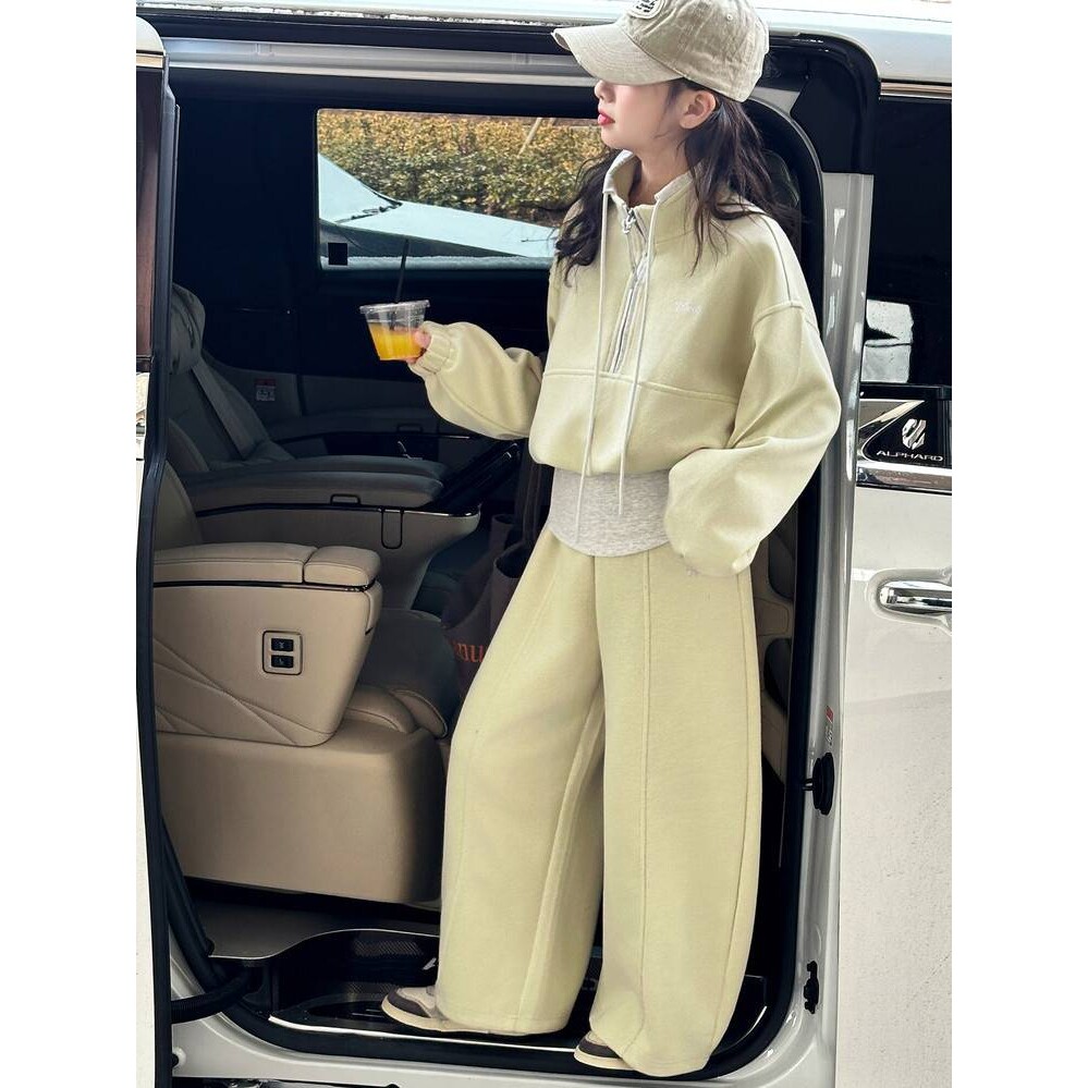 品牌专柜女童春装套装2026新款儿童春季卫衣中大童运动休闲两件套