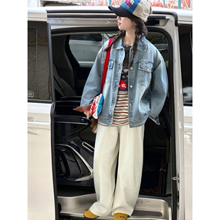 品牌专柜儿童春装夹克衫女童牛仔外套春秋2026新款女大童女孩洋气