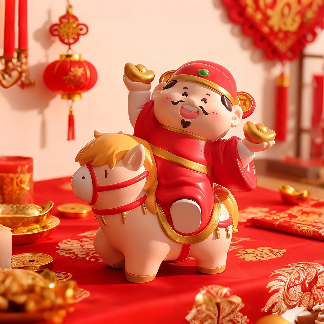 新年礼物马上发财桌面小摆件新款
