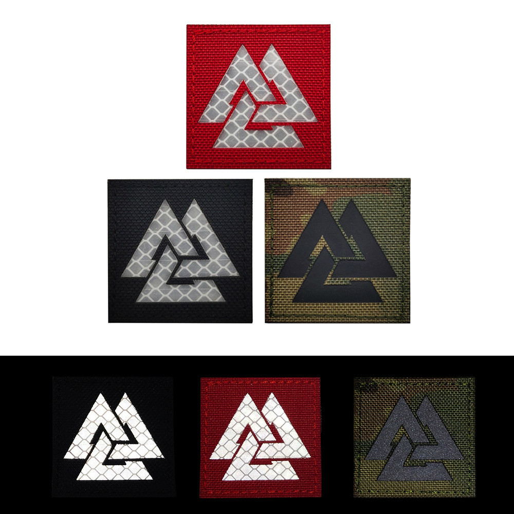 美国ir反光三角洲突击队臂章 正方形魔术贴 夜间识别章士气章徽章