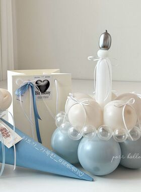 ins风蛋糕气球帽子手工DIY材料包男女孩生日拍照道具装饰场景布置