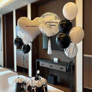 ins风气球束生日周岁布置满月百天波波球装饰儿童派对拍照道具