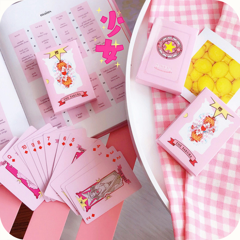 少女心粉色卡通動漫百變小櫻魔法陣撲克牌娛樂遊戲紙牌創意禮物萌在類目 模玩/動漫/周邊/cos/桌遊, 棋牌/桌遊, 撲克中 - 來自Buy2taobao.com提供專業的淘寶代購服務