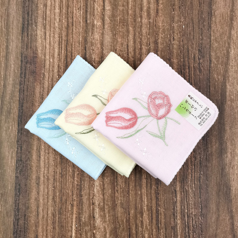 日本制造NIWAGAUZE刺绣手帕