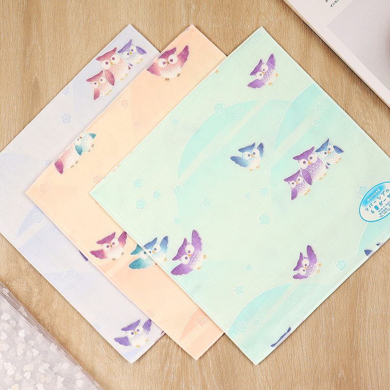 日本制手帕女士纯棉纱布吸汗随身