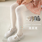 宝宝 针织棉洋气可爱公主蝴蝶结小孩打底裤 女童连裤 袜子儿童春秋季