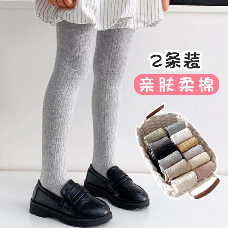女童春秋季薄款打底连裤袜子宝宝