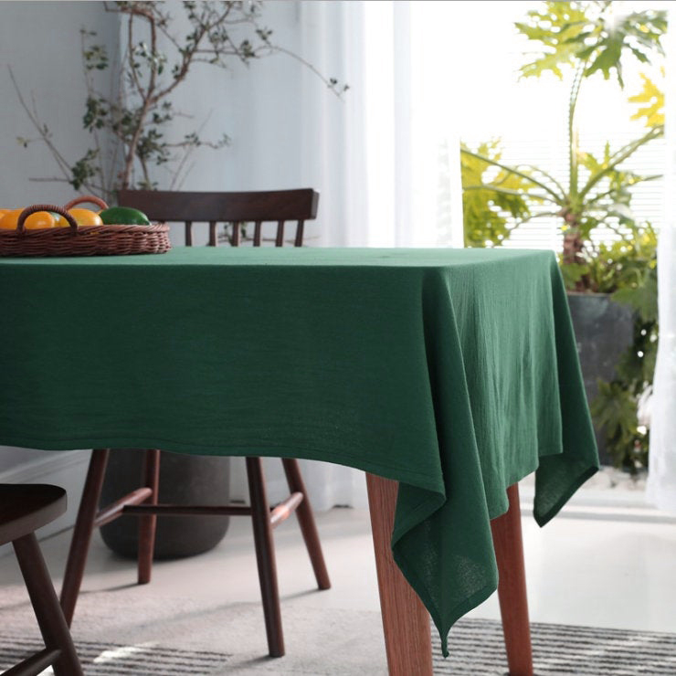 复古乡村风民宿亚麻桌布轻奢定制