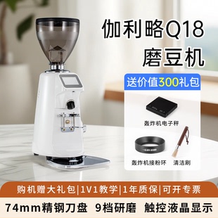 咖啡豆研磨机大刀盘家用 伽利略Q18磨豆机商用定量电动数控意式