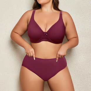 fat 大码 cup size 文胸套装 and big briefs Set Bra women full