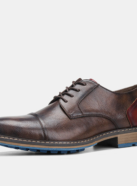Men's casual shoes leather Dress Shoes 欧美商务绅士皮鞋尾货