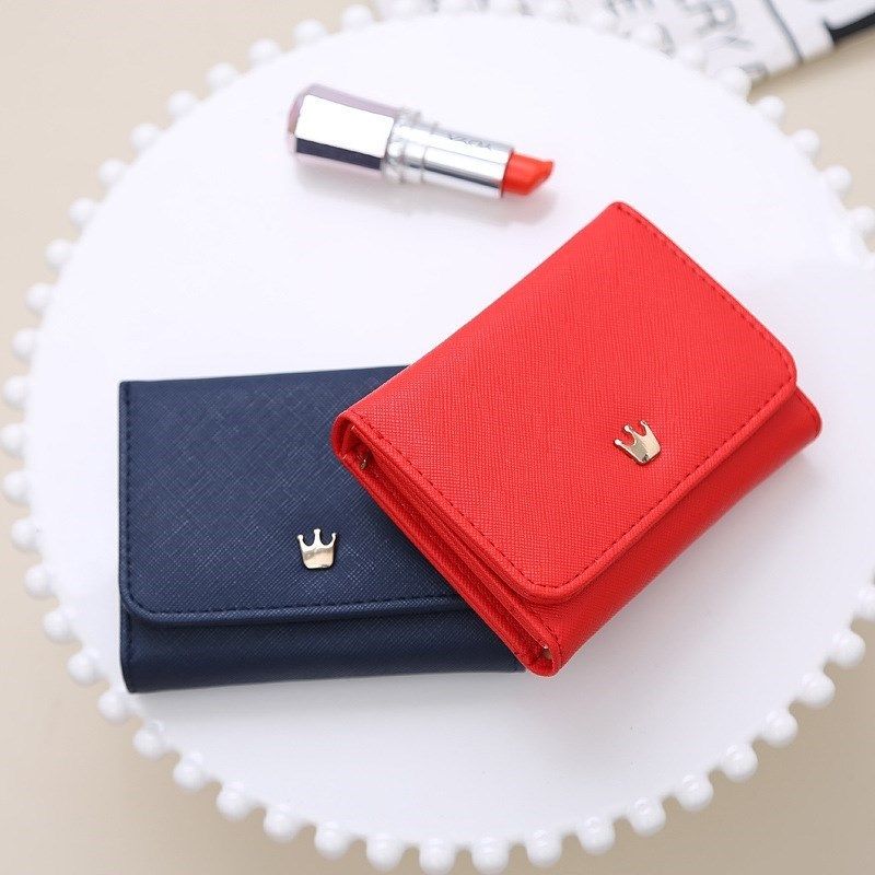 2019 Lady Short Women Wallets Crown Decorated Mini bag