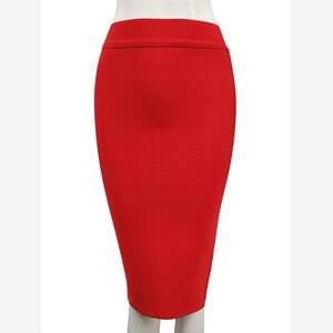荷芙妮格欧美绷带半身裙修身包臀中长款纯色职业高腰弹力一步裙子