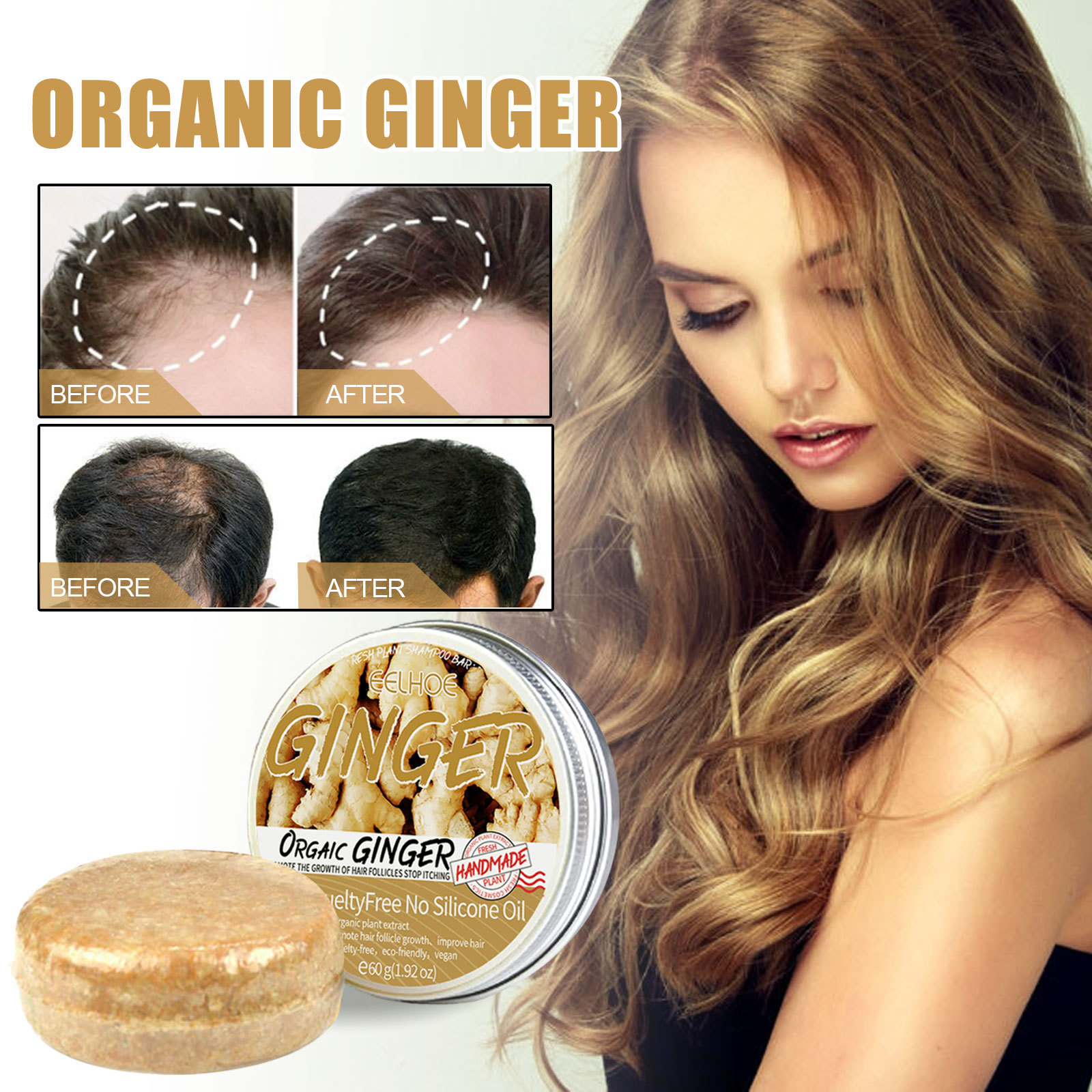 Ginger Shampoo Soap Ginger Hair Regrowth Shampoo Bar Hair