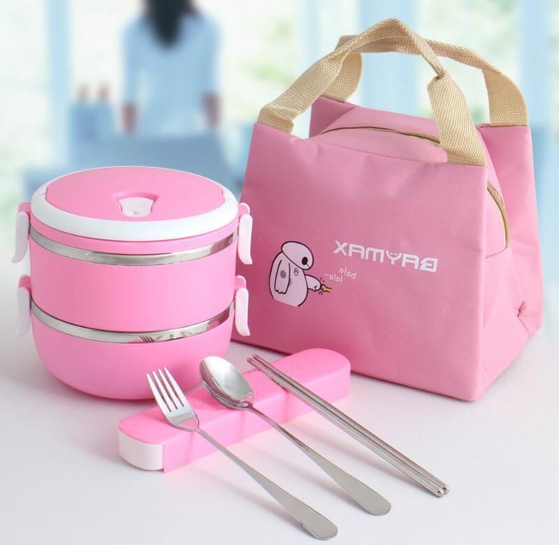 Fashion suits with food lunch box Insulation layers of pupil