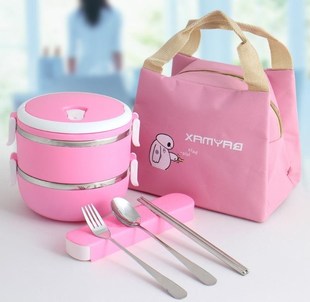 Fashion suits with food lunch box Insulation layers of pupil