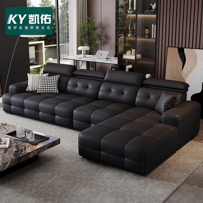 凯佑意式轻奢2026年新款皮沙发佛山源头工厂高靠背劳伦斯贵妃沙发