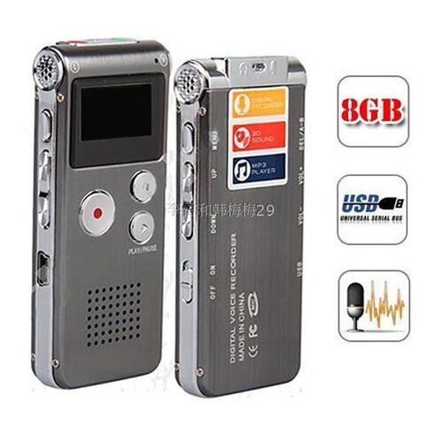 8GB Digital Voice Recorder 650Hr Dictaphone MP3 Player录音笔