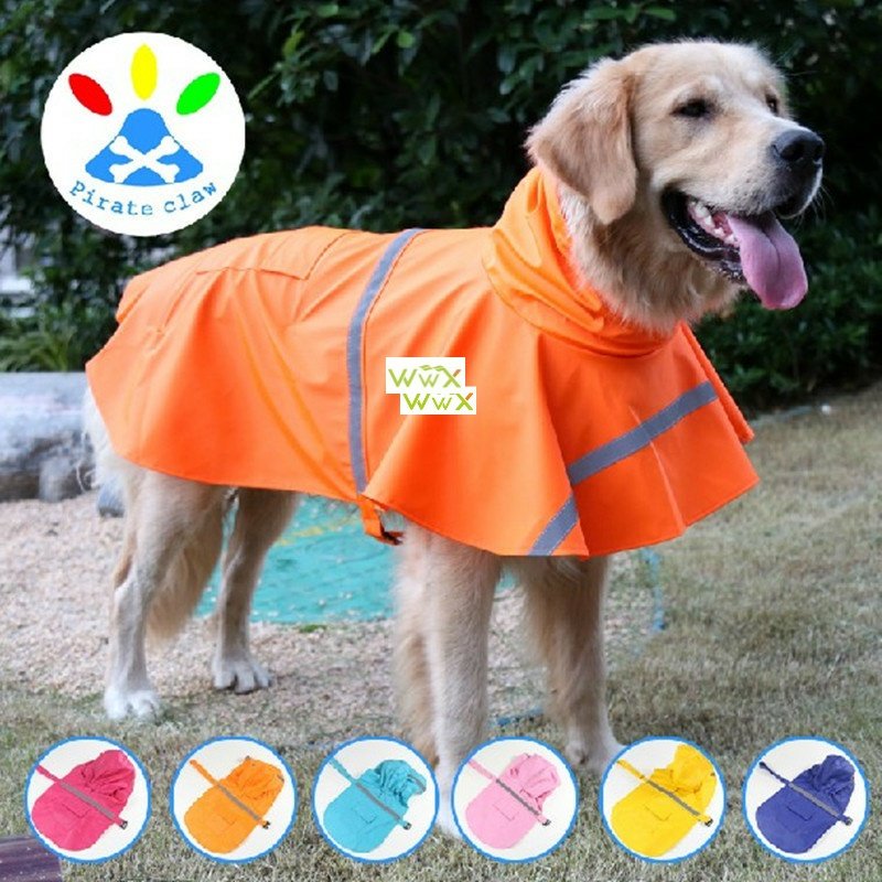 Large dog raincoat waterproof clothes for big dog coat costu