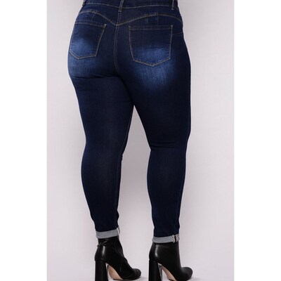 big size female trousers fat Jeans for women2xl-7xl 女裤
