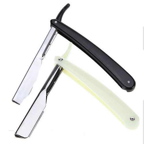 Old fashioned shaver barber folding hand razor razor blade