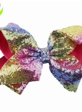 20CM extra large sequin bow hair clips