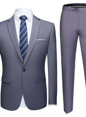 套装Men 2 Pieces Slim Fit Casual Tuxedo Suit Male Suits Set
