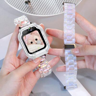 炫彩渐变表带适用米兔儿童电话手表7x表带7A/c7a树脂腕带6X/S1/U1