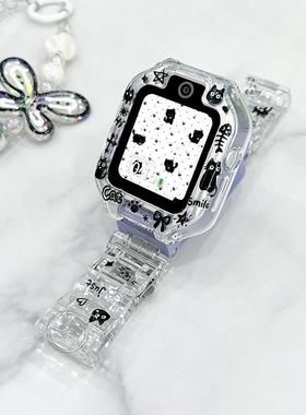 【黑色小猫】彧卿适用于华为儿童手表表带5xpro/4x新耀4pro树脂卡