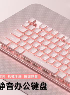 静音键盘机械手感有线台式电脑笔记本女生办公打字专用鼠标套装L1