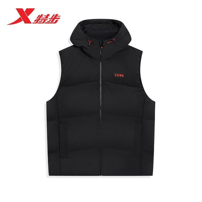 特步立领羽绒马甲男款羽绒服2025冬季新款男士外套975429260138