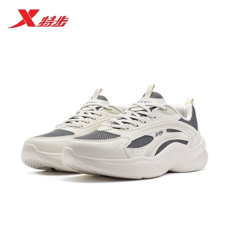 特步男鞋网面透气运动鞋2026夏季新款男士休闲鞋复古老爹鞋正品