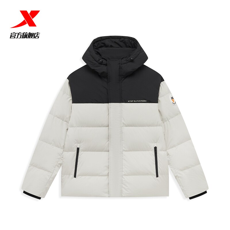 特步羽绒服男外套2024冬