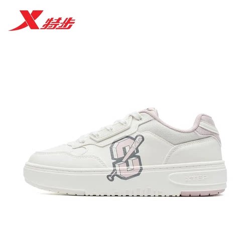 特步女鞋板鞋运动鞋2025冬季
