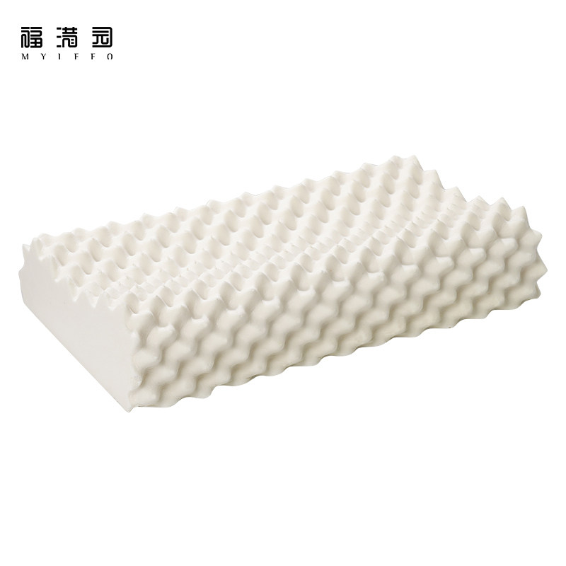 福满园PD008泰国进口天然乳胶枕 60*35*13/11cm白色颗粒表面单个
