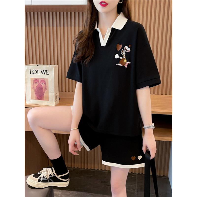 跨境短袖套装女装夏季韩