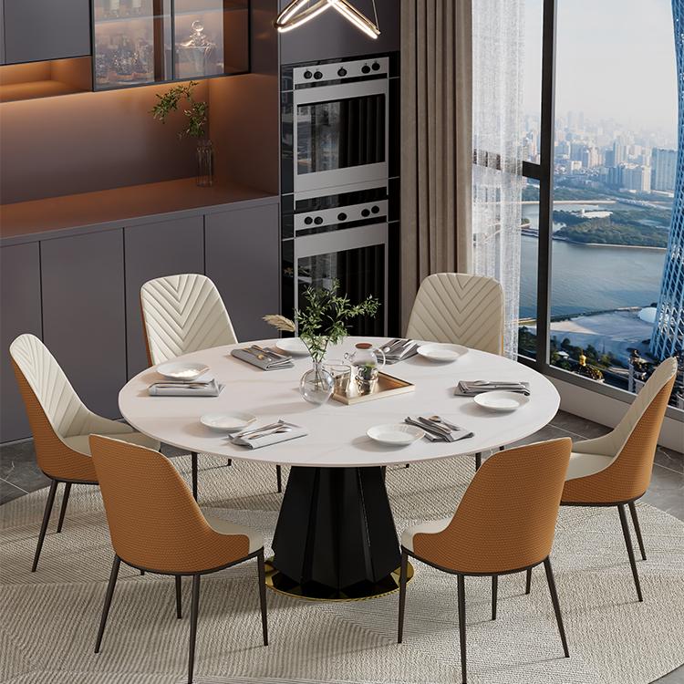 岩板餐桌可伸缩变方圆送到家包装