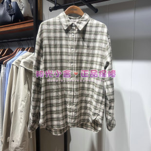 ELAND依恋正品2025冬温暖舒适简约风格子衬衫EEYCF49E01 YCF49E01