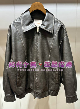 ELAND依恋正品2026年春皮衣外套EEJLG11D51 JLG11D51