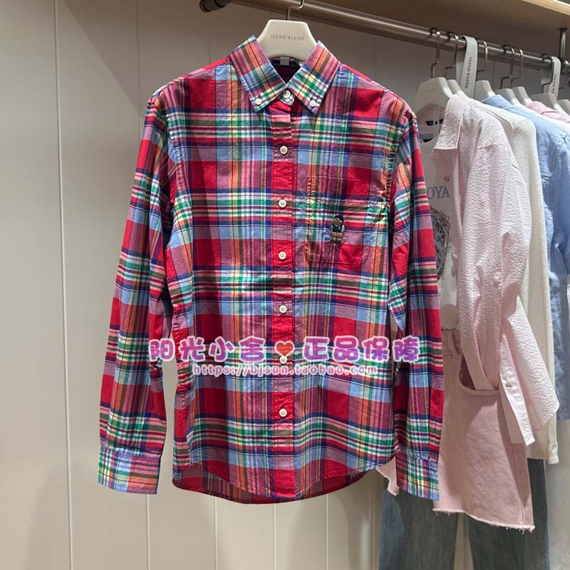 *现货TeenieWeenie小熊25夏休闲格子衬衫TTYC256503I YC256503I