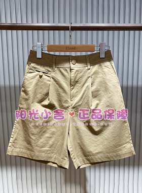 专柜正品ELAND依恋26夏学院风棉质经典短裤EETHG65L36 THG65L36