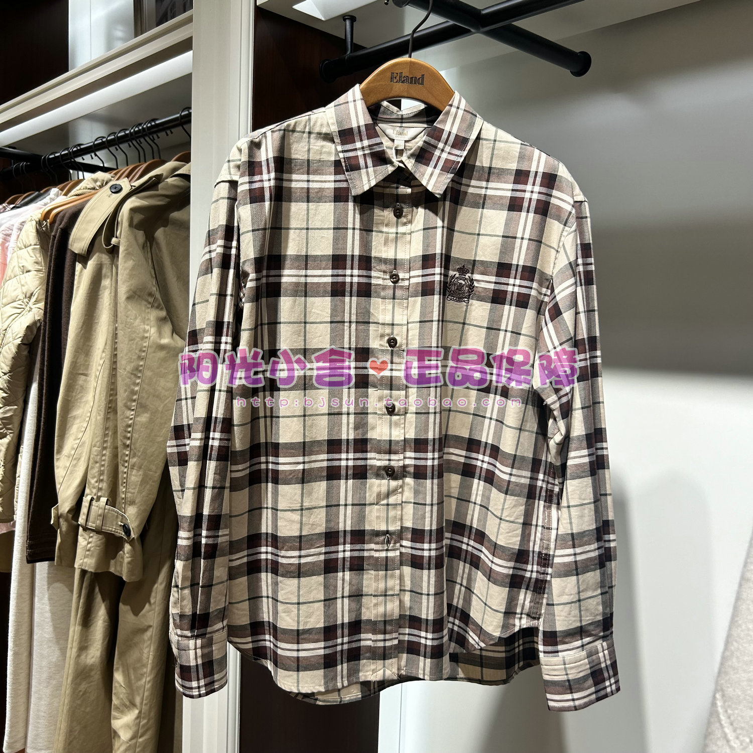 ELAND依恋正品2025冬衬衫EEYCF49B51 YCF49B51