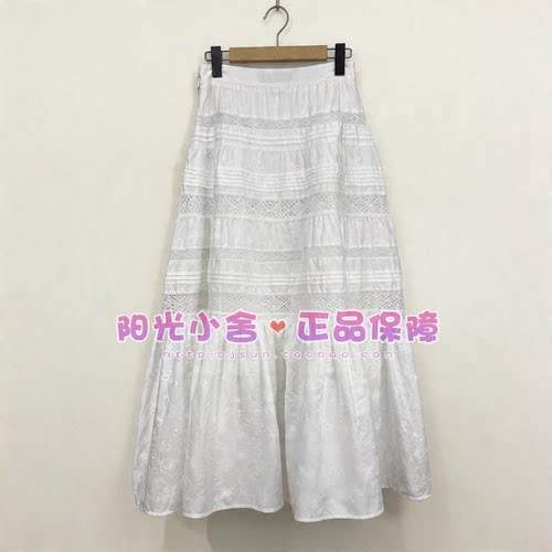 TeenieWeenie小熊26夏时尚蕾丝拼接长半裙TTWH2625CCA WH2625CCA