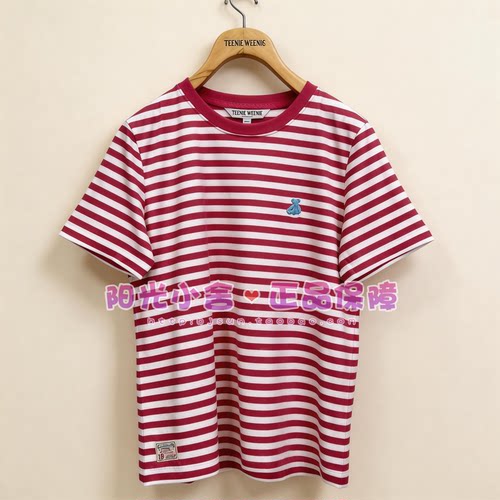 TeenieWeenie小熊26夏彩条撞色圆领短袖T恤TTRS2624CLE RS2624CLE